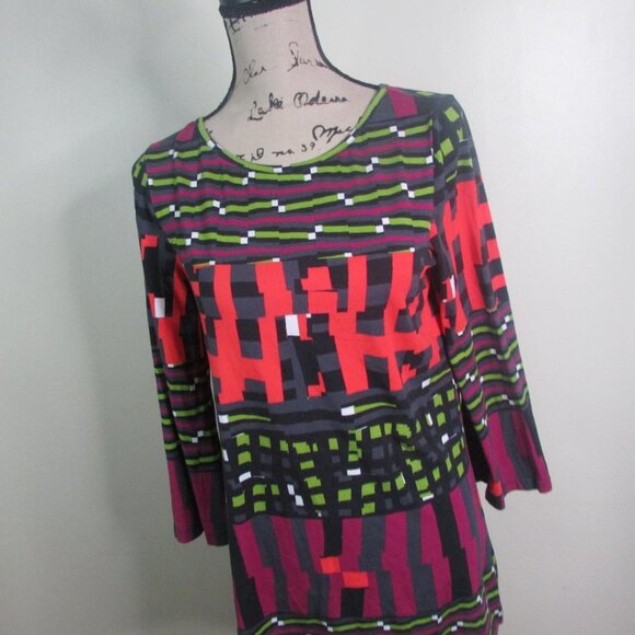Lynn Ritchie Silver Tunic Blouse XS Colorful - Picture 6 of 11